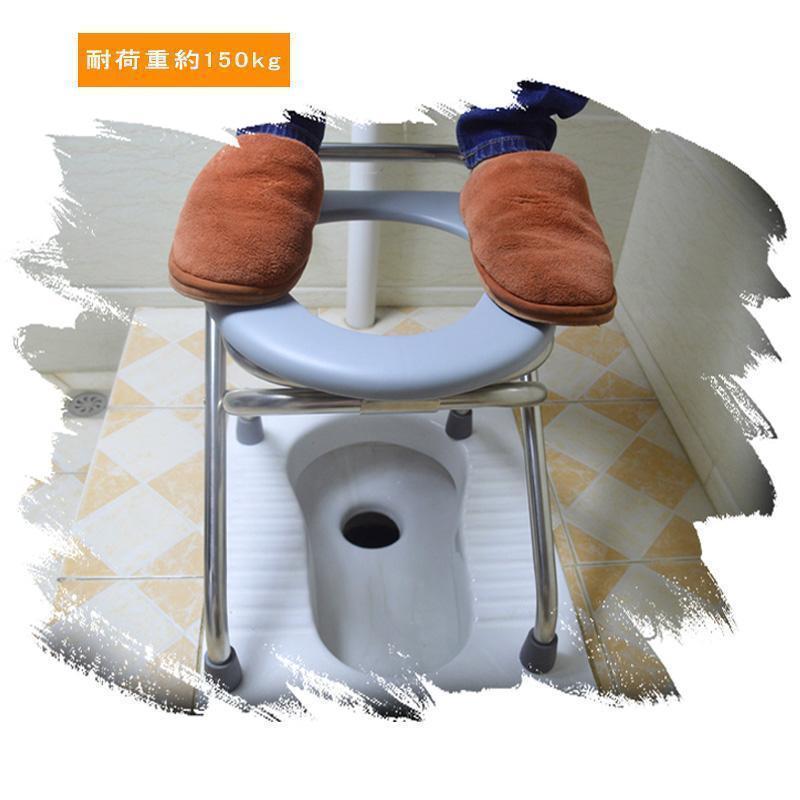 　折りたたみ式　便器椅子　トイレチェアポータブルトイレ便座椅子　妊娠中　高齢者　トイレスツールバスルーム滑り止トイレ椅子　介護　自宅介助 | ブランド登録なし | 02
