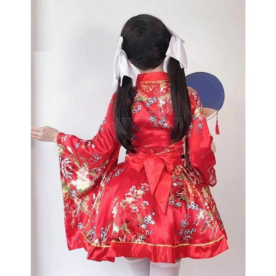 ハロウィン コスプレ 和服 着物 コスプレ 花魁 袴風 衣装 和風 ミニドレス 和装 レディース コスプレ衣装 コスチューム ダンス 舞台 ステージ | ブランド登録なし | 03