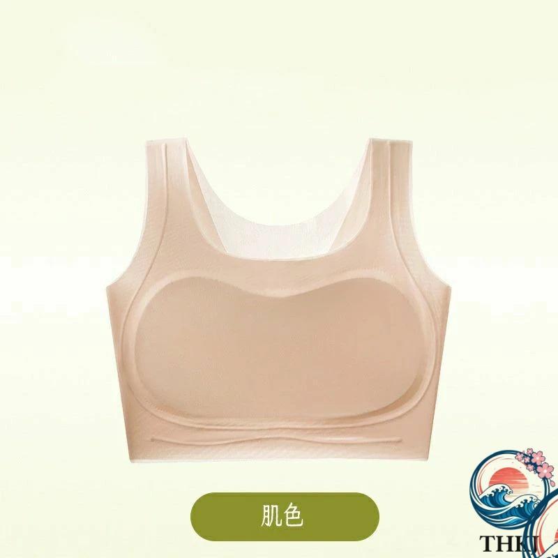 ブラジャー 胸を小さく見せるブラトップ 超薄タイプ シームレス 着痩せ ブラ シルエット 小さく見せる 夏 通気性 和装ブラ タンクトップ レディース | ブランド登録なし | 07