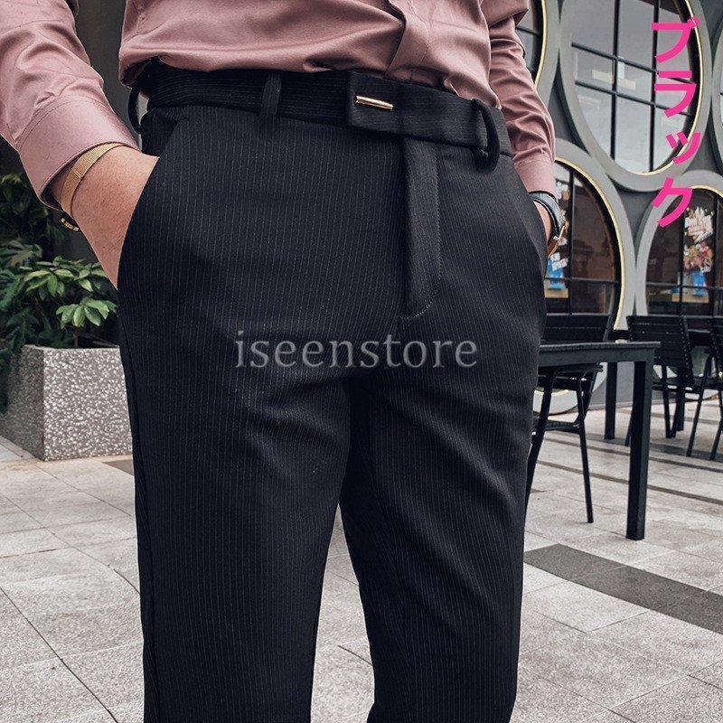 夏用 クールビズ ノータック ビジネススラックス スリム 無地 メンズ 9分丈 スキニーパンツ スタイリッシュ 韓国 スーツ フォーマル チノパン | ブランド登録なし | 14