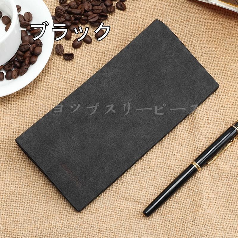 長財布 二つ折り 札入れ メンズ 大容量 財布 多機能 ビジネスマン 高級 革 小銭入れなし シンプル かっこいい | ブランド登録なし | 01