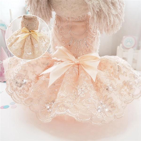 犬 犬服 犬の服 犬用品 ドッグウェア ウェディングドレス ワンピース レース パーティードレス 結婚式 ペットウェア ペットグッズ リボン 洋服 | ブランド登録なし