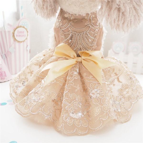 犬 犬服 犬の服 犬用品 ドッグウェア ウェディングドレス ワンピース レース パーティードレス 結婚式 ペットウェア ペットグッズ リボン 洋服 | ブランド登録なし | 01