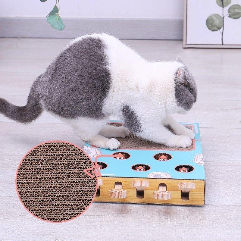 猫おもちゃ ネズミ 知育玩具 ネコ 猫じゃらし モグラ叩き 木製 運動不足 ストレス解消 お誕生日 プレゼント 木箱 興味 留守 楽しい 遊ぶ | ブランド登録なし | 01