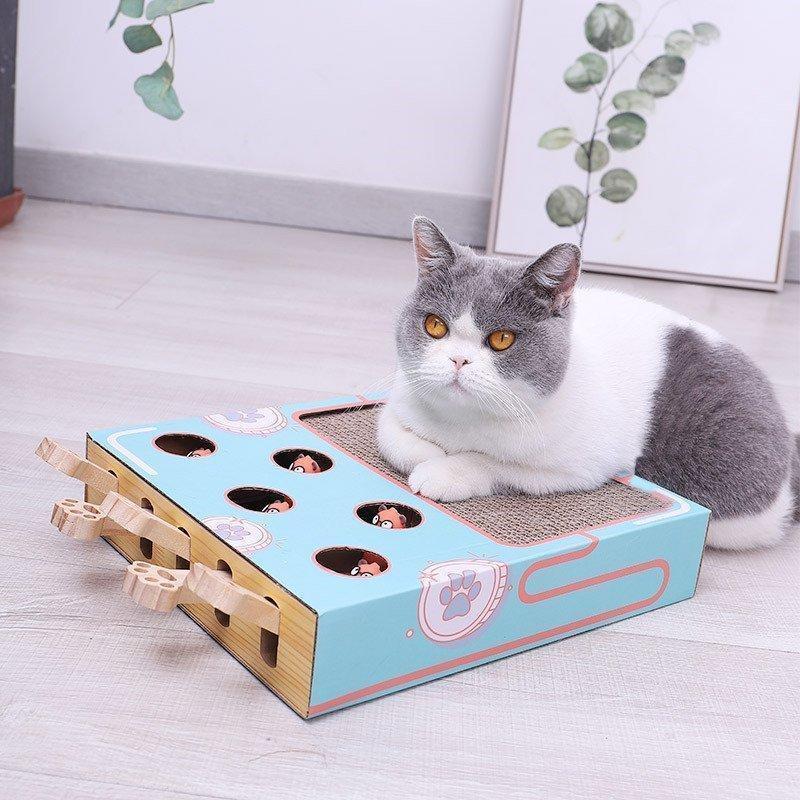 猫おもちゃ ネズミ 知育玩具 ネコ 猫じゃらし モグラ叩き 木製 運動不足 ストレス解消 お誕生日 プレゼント 木箱 興味 留守 楽しい 遊ぶ | ブランド登録なし | 03