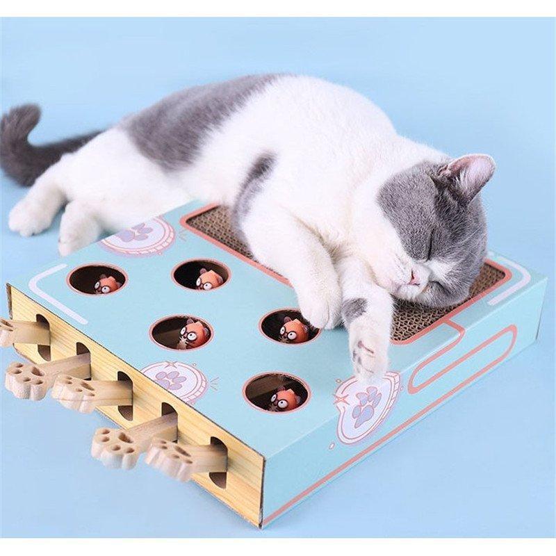 猫おもちゃ ネズミ 知育玩具 ネコ 猫じゃらし モグラ叩き 木製 運動不足 ストレス解消 お誕生日 プレゼント 木箱 興味 留守 楽しい 遊ぶ | ブランド登録なし | 06