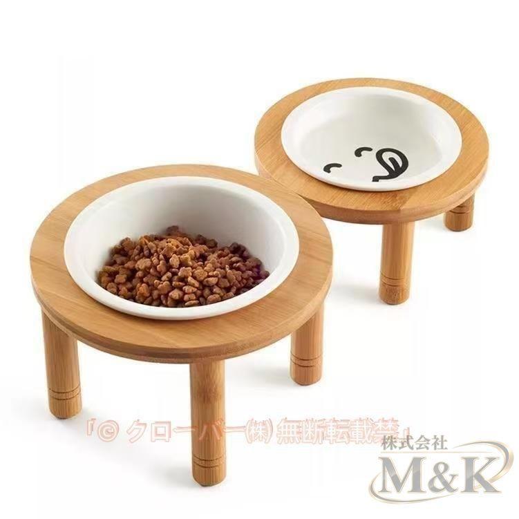 えさ皿 猫 食器 食器台 陶器 アイアンスタンド フードボウル 食べやすい ごはん皿 シングル 餌入れ ペット エサ お皿 皿 犬 | ブランド登録なし