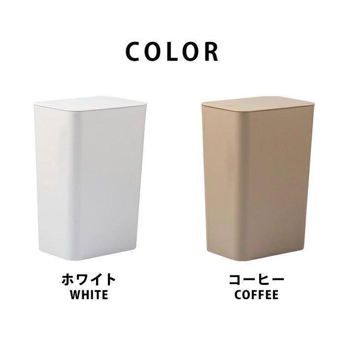 ゴミ箱 プッシュ 蓋付きゴミ箱 ゴミ箱 ふた付き 蓋付き プッシュ式 9L 9l ごみ箱 ワンタッチ フタ付き ダストボックス ホワイト 白 | ブランド登録なし | 12
