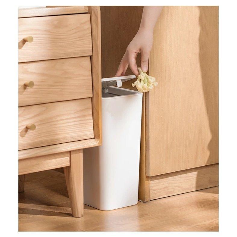 ゴミ箱 プッシュ 蓋付きゴミ箱 ゴミ箱 ふた付き 蓋付き プッシュ式 9L 9l ごみ箱 ワンタッチ フタ付き ダストボックス ホワイト 白 | ブランド登録なし | 04