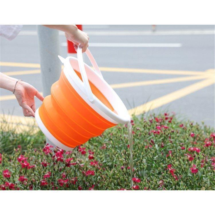 折りたたみバケツシリコン製コンパクトミニ1.5L3L5L10Lおしゃれソフトバケツ車用ゴミ箱釣りバケツ餌の桶便利グッズ掃除用具防災用品 | ブランド登録なし | 06
