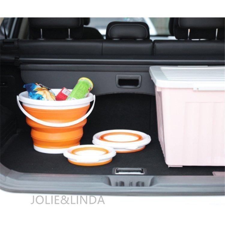 折りたたみバケツシリコン製コンパクトミニ1.5L3L5L10Lおしゃれソフトバケツ車用ゴミ箱釣りバケツ餌の桶便利グッズ掃除用具防災用品 | ブランド登録なし | 08