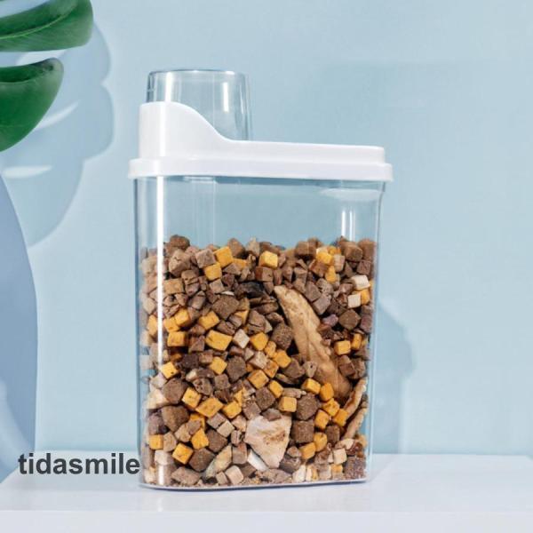 保存容器 密閉 袋ごと ペットフードストッカー 2kg 2.5L 計量カップ付 保存ケース ペットフード ストッカー 箱 ドライフード | ブランド登録なし | 01
