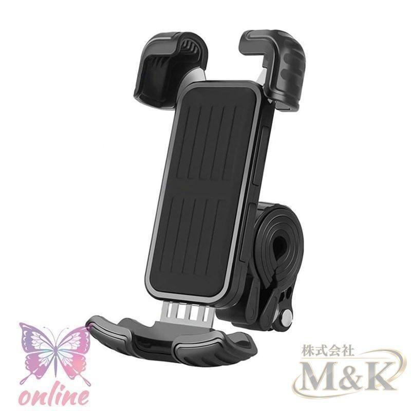 バイク スマホホルダー バイク用スマホホルダー フードデリバリー 携帯ホルダー スマホ置き 振動吸収 マウント 落下防止 超防振 | ブランド登録なし | 02