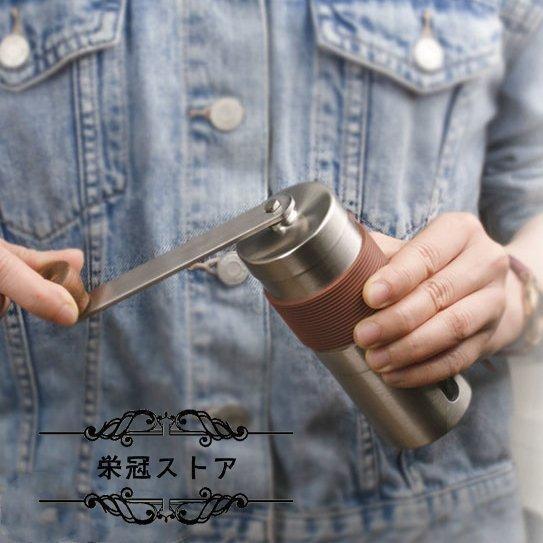 コーヒーミル 手挽き 手動 携帯 コーヒー豆挽き コーヒーまめひき機 ミル アウトドア キャンプ 登山 出張 水洗い可能 コンパクトabc | ブランド登録なし | 12
