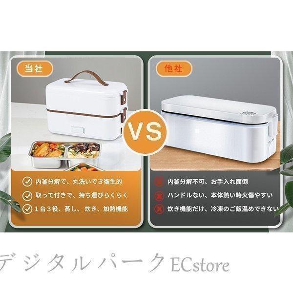 炊飯器一人用小型おひとりさま用高速弁当箱炊飯器早炊き炊き立て一人暮らしひとり暮らしミニ炊飯器ホワイトコンパクト軽量小型 | ブランド登録なし | 02