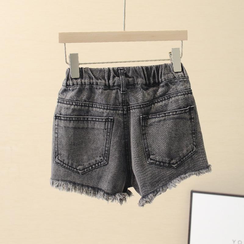 韓国子供服 ジーンズ 女の子 デニムショートパンツ キッズ ウエストゴム ショーパン ダメージ加工 半ズボン 短パン ゆったり カジュアル 女児 子ど |  | 03