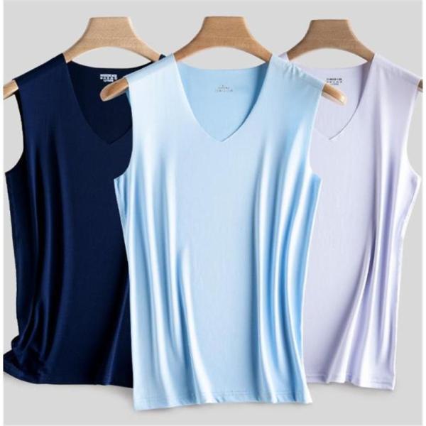 タンク メンズ インナー ノースリーブ 冷感素材 Vネック クルーネック 吸汗速乾 ひんやり 無地 シャツ 肌着 下着 シームレス 汗取り | ブランド登録なし | 15
