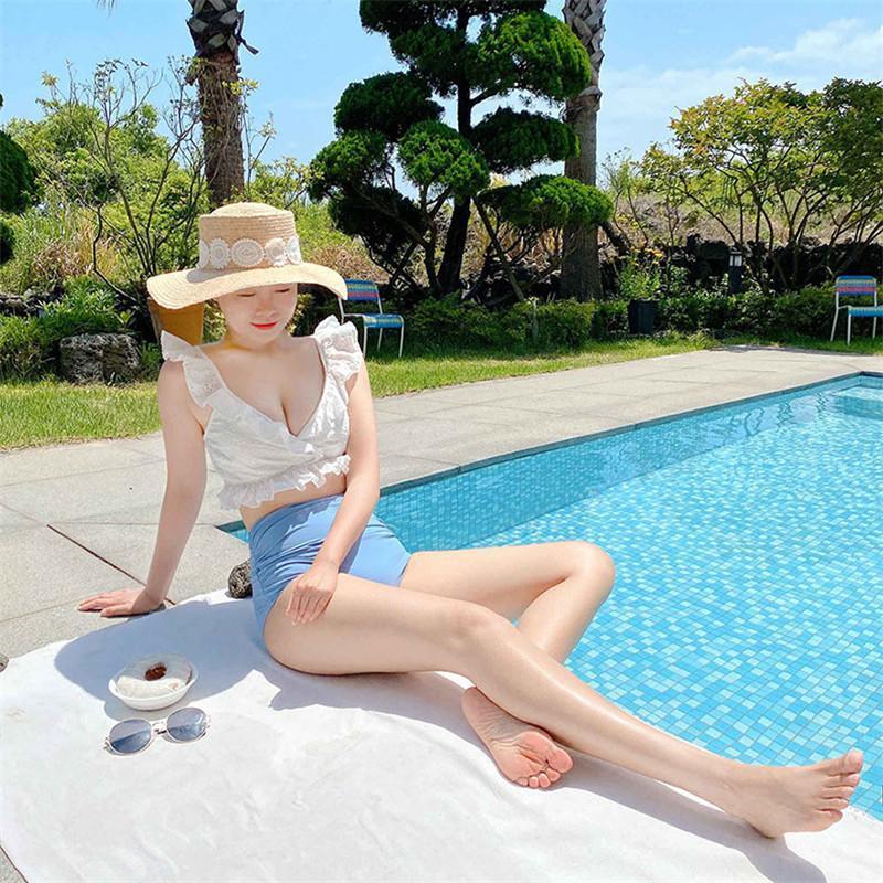 水着 レディース ビキニ 上下セット 2点セット フレア タンキニ ハイウエスト セパレート 盛れる ノンワイヤー リゾート 夏 海 ビーチ |  | 06