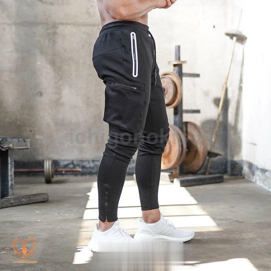 メンズ ジョガーパンツ トレーニング パンツ ランニング コンプレッションタイツ ジャージパンツ ジョガー スリム ストレッチ フィットネス 細身 | ブランド登録なし | 18