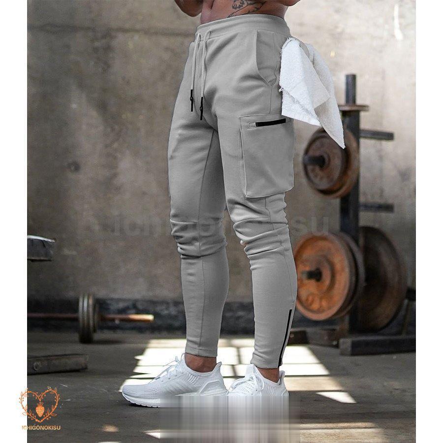 メンズ ジョガーパンツ トレーニング パンツ ランニング コンプレッションタイツ ジャージパンツ ジョガー スリム ストレッチ フィットネス 細身 | ブランド登録なし | 09