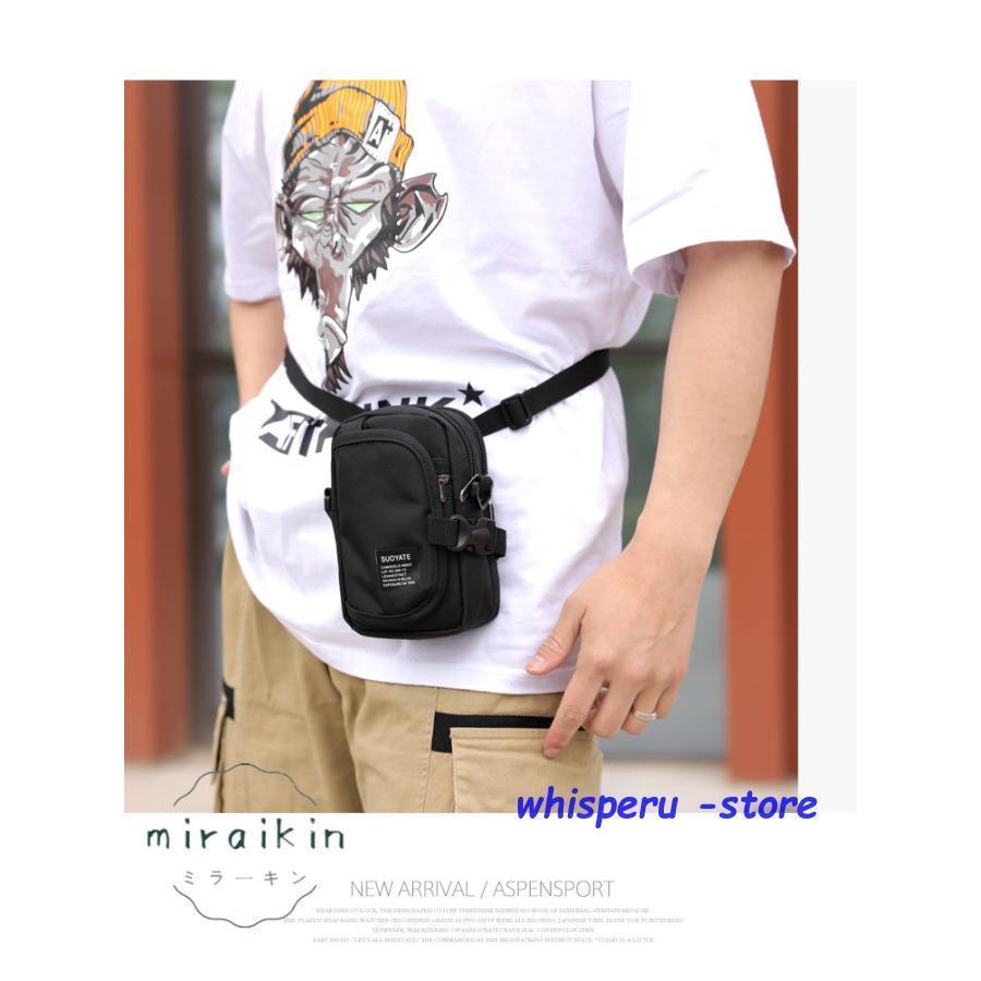 スマホポーチ ベルトポーチ メンズ 3way ウェストポーチ ヒップバック ショルダー カラビナ付 ミニ 大容量 小物入れ 仕事 作業用 軽量 ギフト | ブランド登録なし | 07