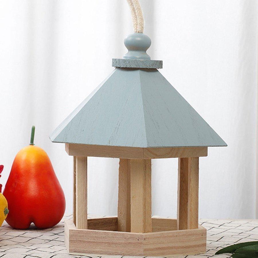 野鳥 餌 入れ バードフィーダー 木製 鳥 餌箱 バードウォッチング 庭 小鳥 餌台 エサ台 | ブランド登録なし | 02