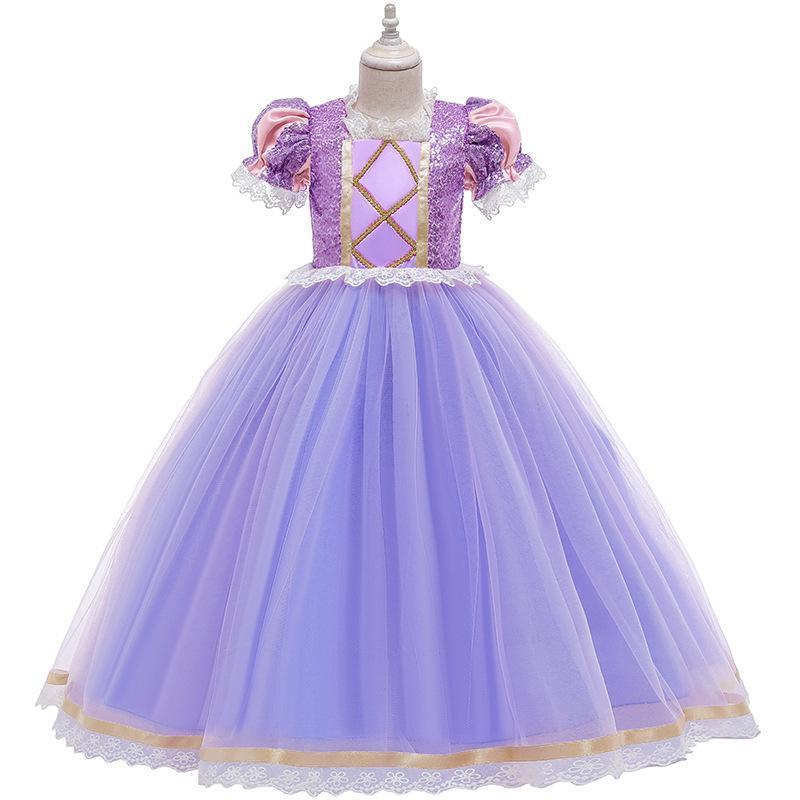 子供服 ラプンツェル 風 ドレス 子ども コスチューム ハロウィン クリスマス 塔の上のラプンツェル 風 Tangled プリンセス ワンピース |  | 01