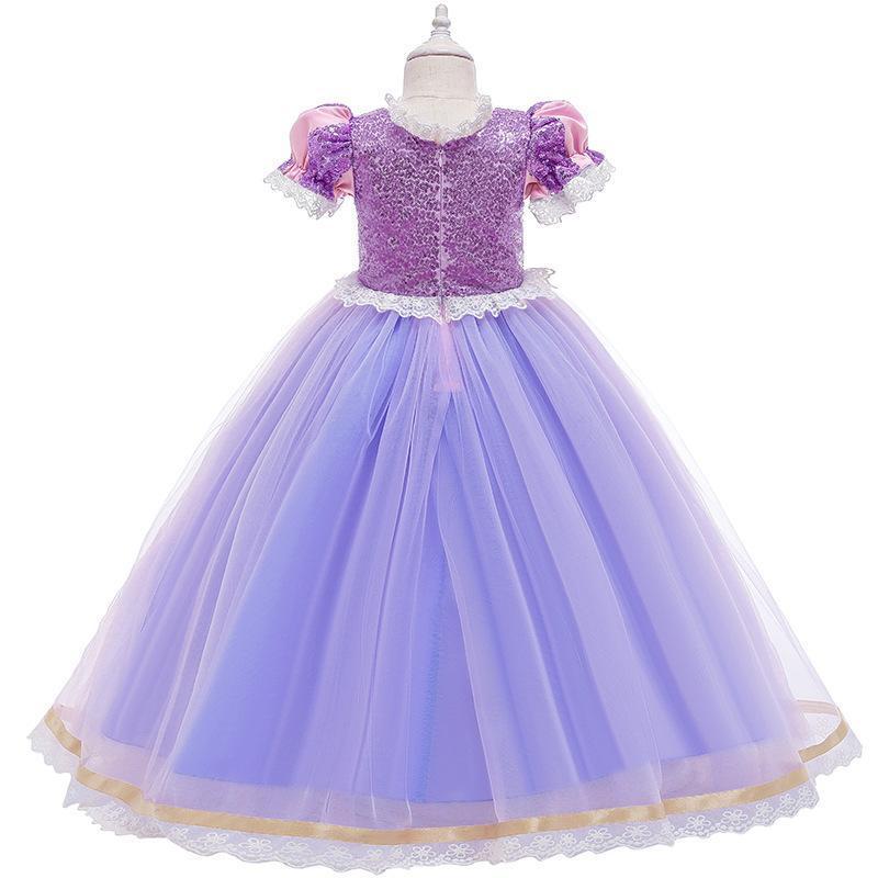 子供服 ラプンツェル 風 ドレス 子ども コスチューム ハロウィン クリスマス 塔の上のラプンツェル 風 Tangled プリンセス ワンピース |  | 02