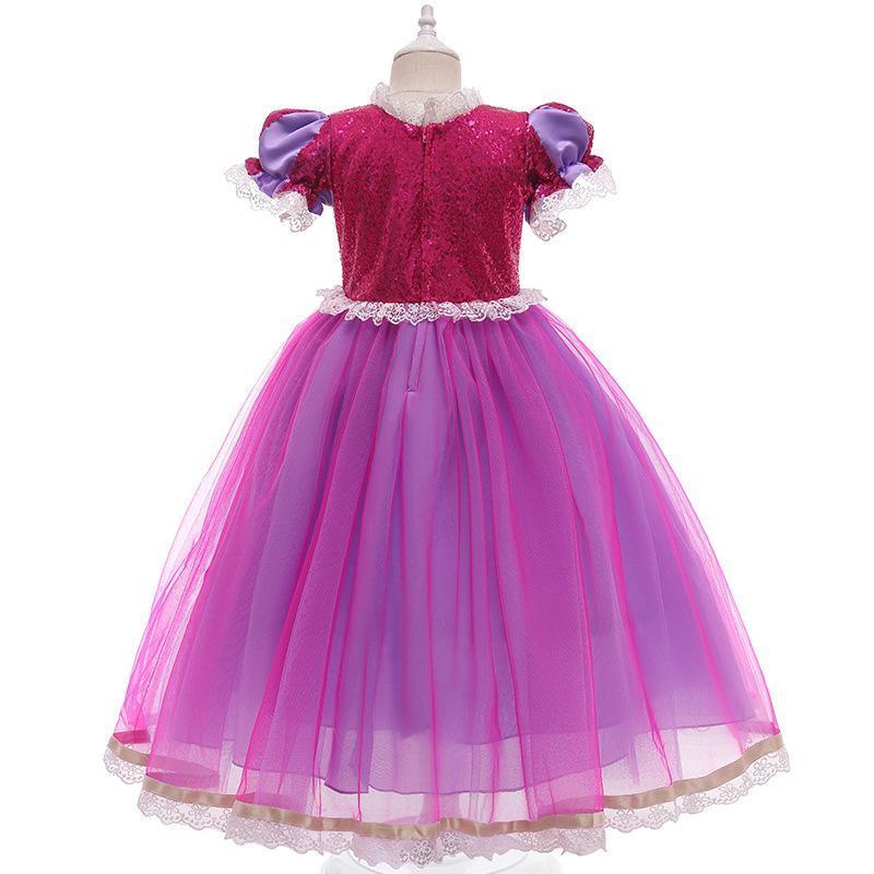 子供服 ラプンツェル 風 ドレス 子ども コスチューム ハロウィン クリスマス 塔の上のラプンツェル 風 Tangled プリンセス ワンピース |  | 04