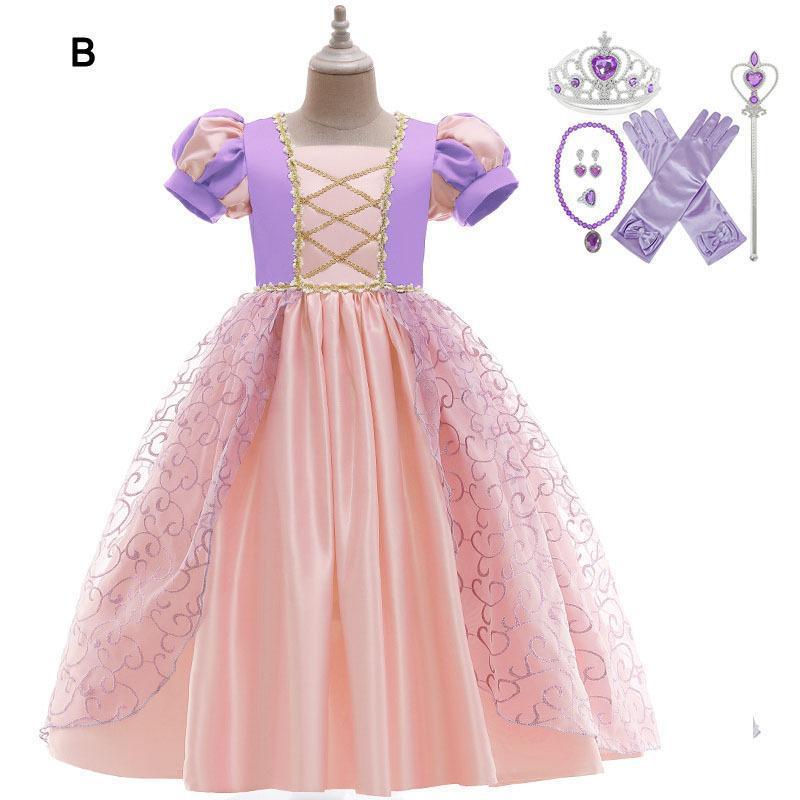 子供服 ラプンツェル 風 ドレス 子ども コスチューム ハロウィン クリスマス 塔の上のラプンツェル 風 Tangled プリンセス ワンピース |  | 06