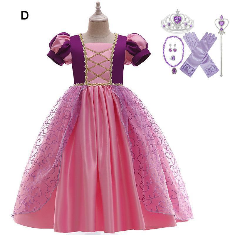 子供服 ラプンツェル 風 ドレス 子ども コスチューム ハロウィン クリスマス 塔の上のラプンツェル 風 Tangled プリンセス ワンピース |  | 08
