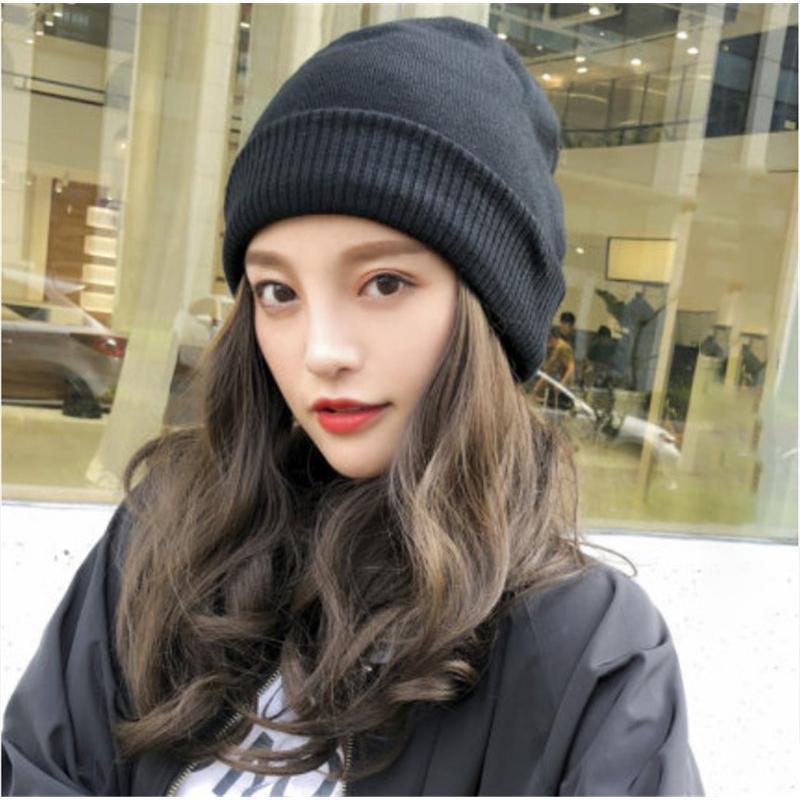 明日まで 帽子ウィッグ レディース かつら ロング巻き 暖かい つけ毛 エクステ キャップ 髪付き帽子 セミロング 自然パーマ ニット 日常用 | ブランド登録なし | 04