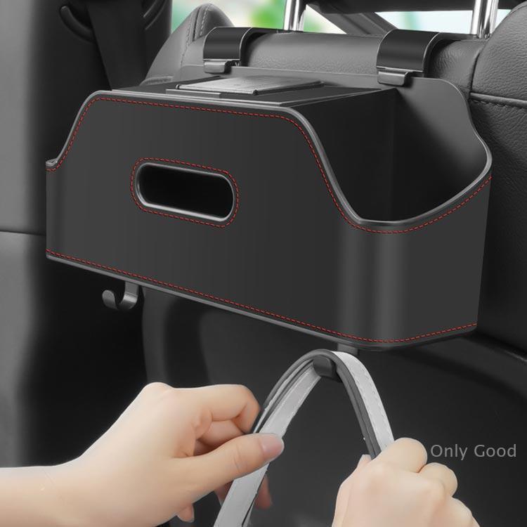 車の後部座席 多機能収納ボックス 車用シートバック ティッシュケース ドリンクホルダー2個付き ティッシュボックス 車用 多機能 収納ボックス 後部座 | ブランド登録なし | 02