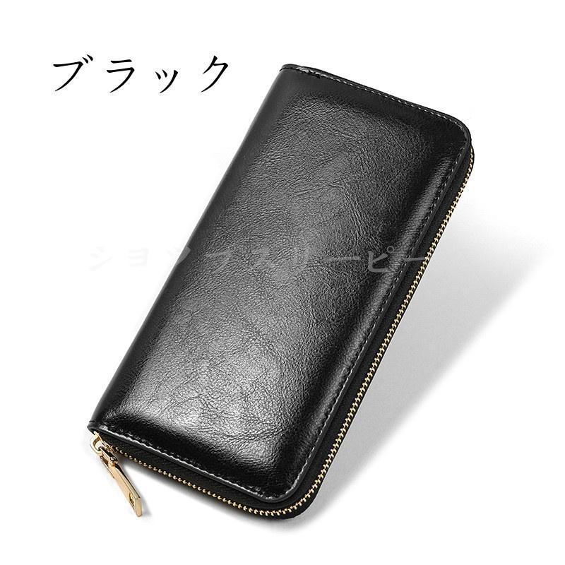 長財布 メンズ 安い 革 大容量 オイルレザー 緑 深緑 グリーン 50代 | ブランド登録なし | 01