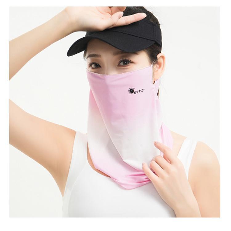 UPF50 涼しい テニス 夏用 冷感 UVカット フェイスカバー 冷感 自転車 暑さ対策 ゴルフ 日焼け防止 スポーツ ネックカバー フェイスマス | ブランド登録なし | 16