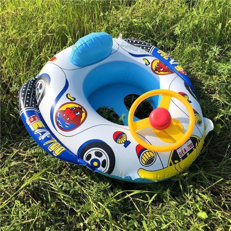フロート 足入れ ベビー 浮き輪 車型 背もたれ ハンドル付き ベビーボート 浮き具 赤ちゃん 幼児 水遊び 海 プール お風呂 アウトドア 暑さ対策 |  | 04