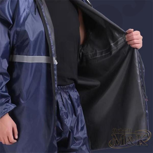 カッパ 雨具 レインコート 上下セット 撥水 レインウエア メンズ ゴルフ 雨合羽 バイク 自転車 反射 ソロキャンプ 通勤 | ブランド登録なし | 08
