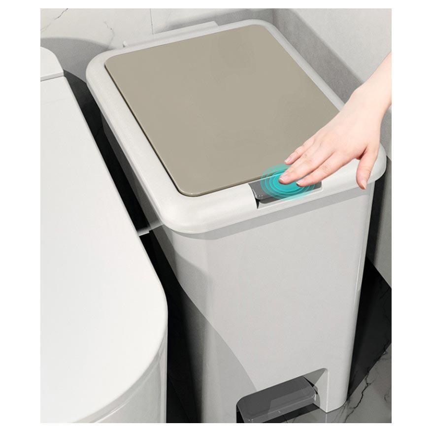 ゴミ箱 キッチン 北欧 15L スリム 生ゴミ ダストボックス 密閉 オムツ シンプル 10L リビング トイレ 洗面所 ふた付き 分別 ペダルオープ | ブランド登録なし | 13