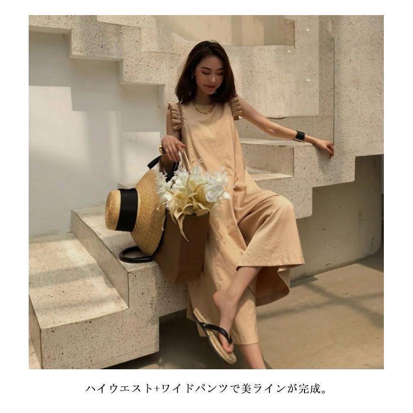 ラッシュガード オールインワン フリルショルダー レディース サロペットパンツ 二の腕カバー ロンパース ノースリーブ 春夏 | ブランド登録なし | 07
