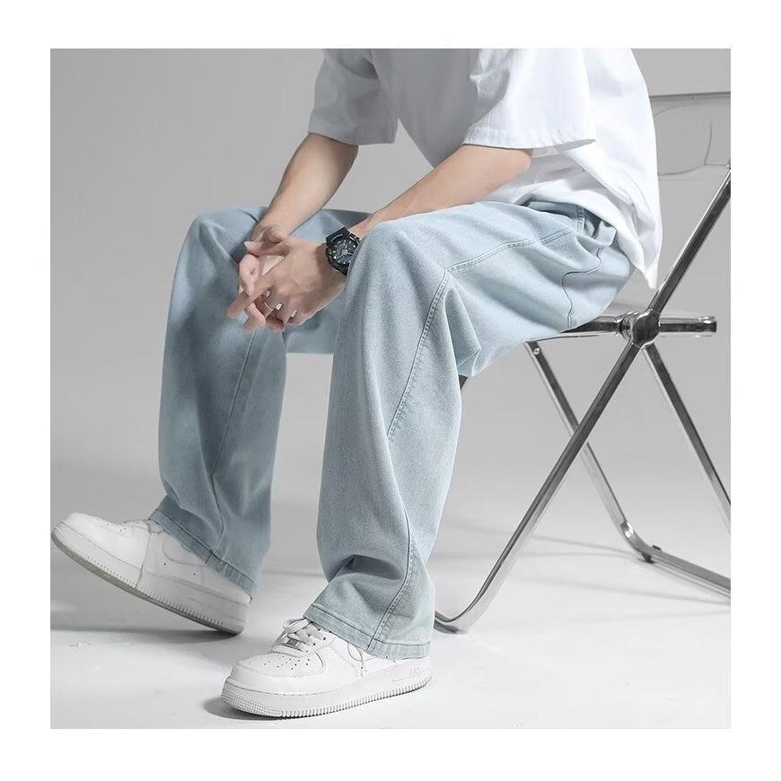 2点目割引 デニム メンズ ワイドデニムパンツ デニムパンツ 薄手 ストレート 長ズボン ジーンズ パンツ ズボン 伸縮 ストレッチパンツ | ブランド登録なし | 04