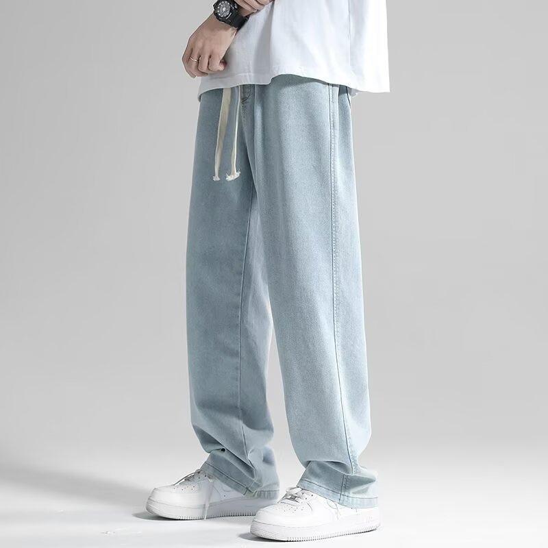2点目割引 デニム メンズ ワイドデニムパンツ デニムパンツ 薄手 ストレート 長ズボン ジーンズ パンツ ズボン 伸縮 ストレッチパンツ | ブランド登録なし | 05