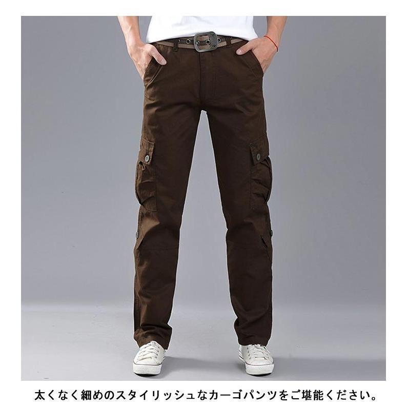 軍パン メンズ 春 茶色 ワークパンツ 冬 コットン 作業着 大きいサイズ 綿 秋 カーゴパンツ 長ズボン ロングパンツ アメカジ 秋冬コーデ 動きやすい | ブランド登録なし | 14