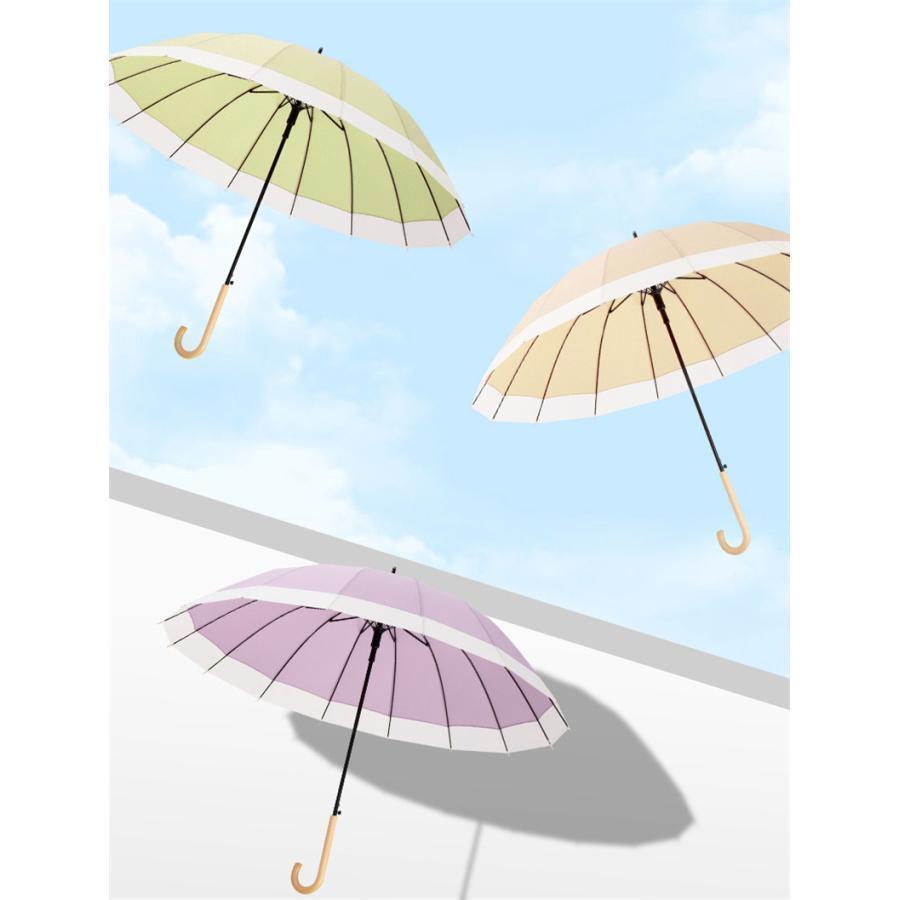 日傘 雨傘 レディース 長傘 おしゃれ 16本骨 大きめ 撥水 おしゃれ 遮熱 遮光 花見 かさ y 折れにくい 竹ハンドル | ブランド登録なし | 14
