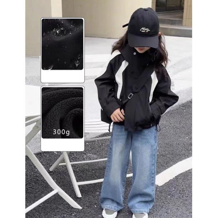 マウンテンパーカー キッズ アウター 女の子 ジャケット 防寒 子供服 ジュニア 裏起毛 スタジャン 男の子 上着 秋 着回しやすい 体型カバー 人気 | ブランド登録なし | 03