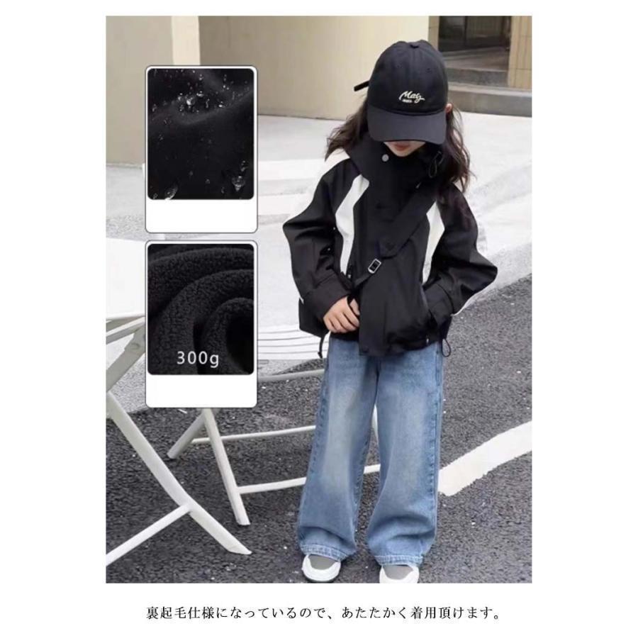 マウンテンパーカー キッズ アウター 女の子 ジャケット 防寒 子供服 ジュニア 裏起毛 スタジャン 男の子 上着 秋 着回しやすい 体型カバー 人気 | ブランド登録なし | 07