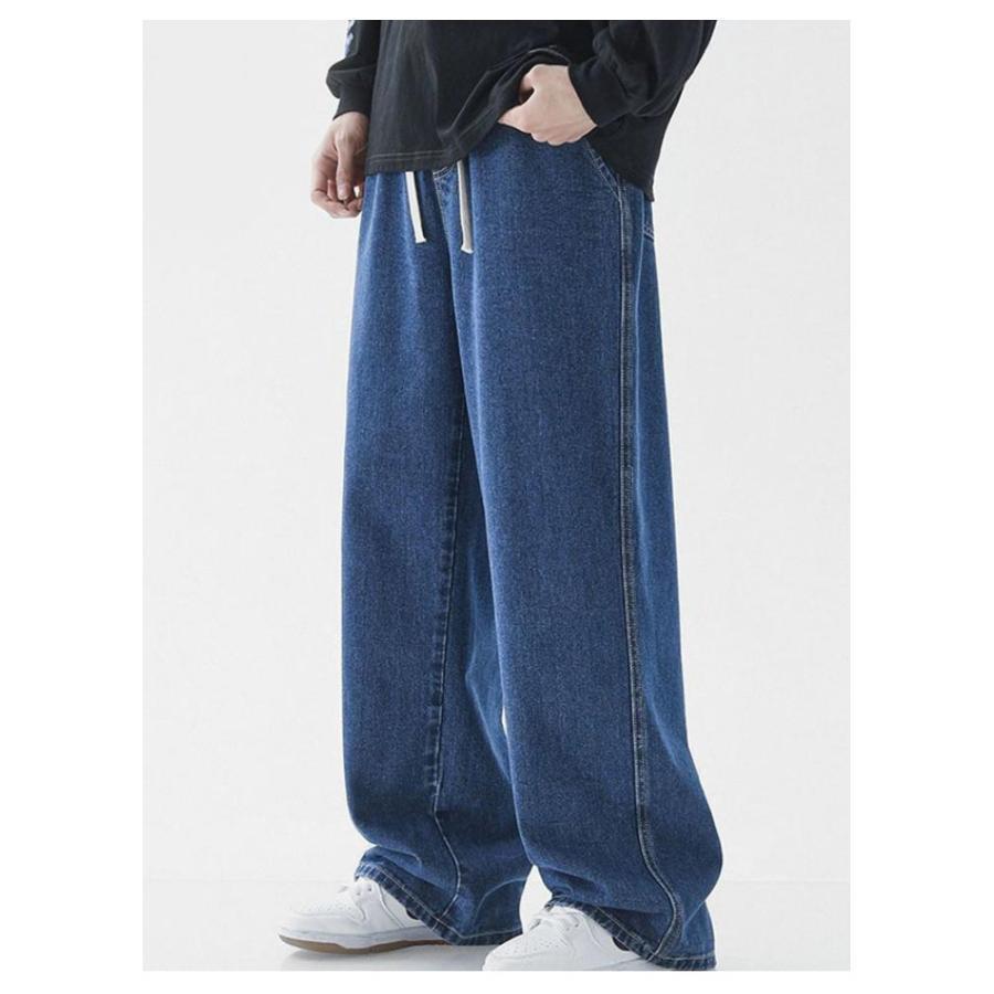 ゆったり ストレッチ メンズ デニム ズボン 冷感 パンツ ジーパン ストレートジーンズ S-3XL デニムパンツ 薄手 夏 全5色 デニムパンツ | ブランド登録なし | 14