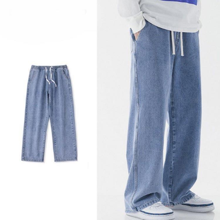 ゆったり ストレッチ メンズ デニム ズボン 冷感 パンツ ジーパン ストレートジーンズ S-3XL デニムパンツ 薄手 夏 全5色 デニムパンツ | ブランド登録なし | 01