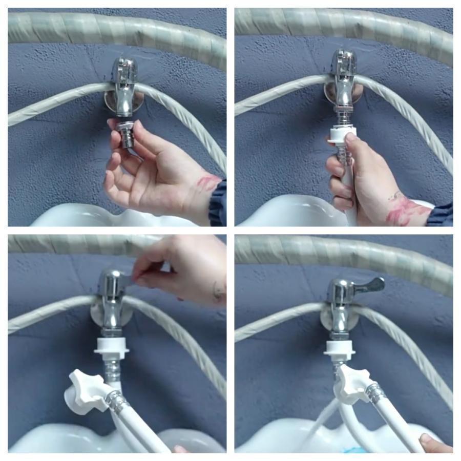 洗濯機給水ホース 全自動洗濯機交換用給水ホース 元口付き 洗濯機給水延長ホース ワンタッチ接続 抜け防止 水漏れ防止 洗濯機用ホース交換部 人気 | ブランド登録なし | 09