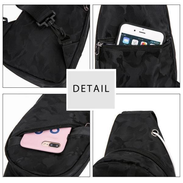 ボディバッグ ショルダーバッグ メンズ レディース 大容量 軽量 スマホバッグ ミニリュック 斜めがけ ウエストバッグ サイドポケット 多機能 | ブランド登録なし | 12