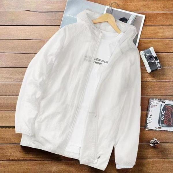 涼しい uv カット パーカー 薄手 夏 夏用 大きいサイズ ラッシュガード パーカー メンズ 長袖 日焼け止め服 ジャケット フード付き ス | ブランド登録なし | 01